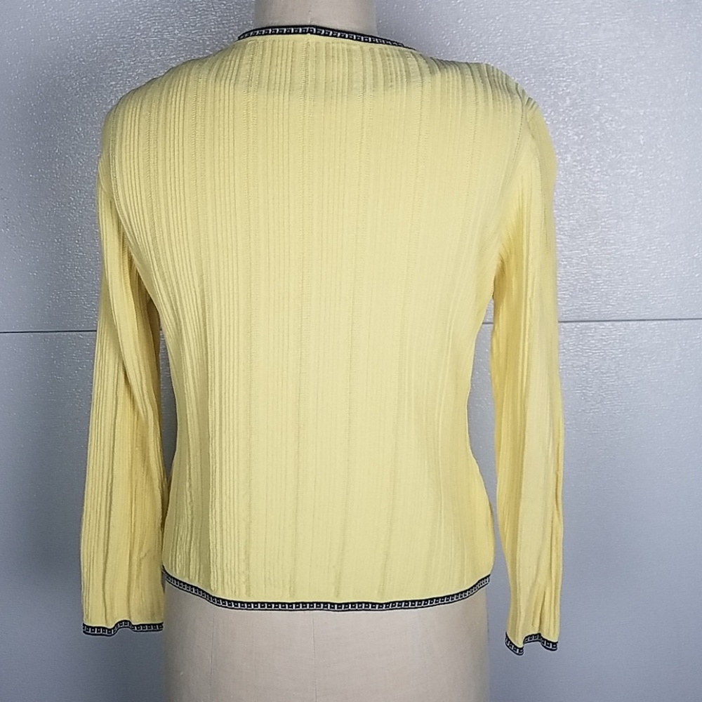 Escada Yellow Black Trim Sweater Set 40 EU M US - Picture 3 of 6